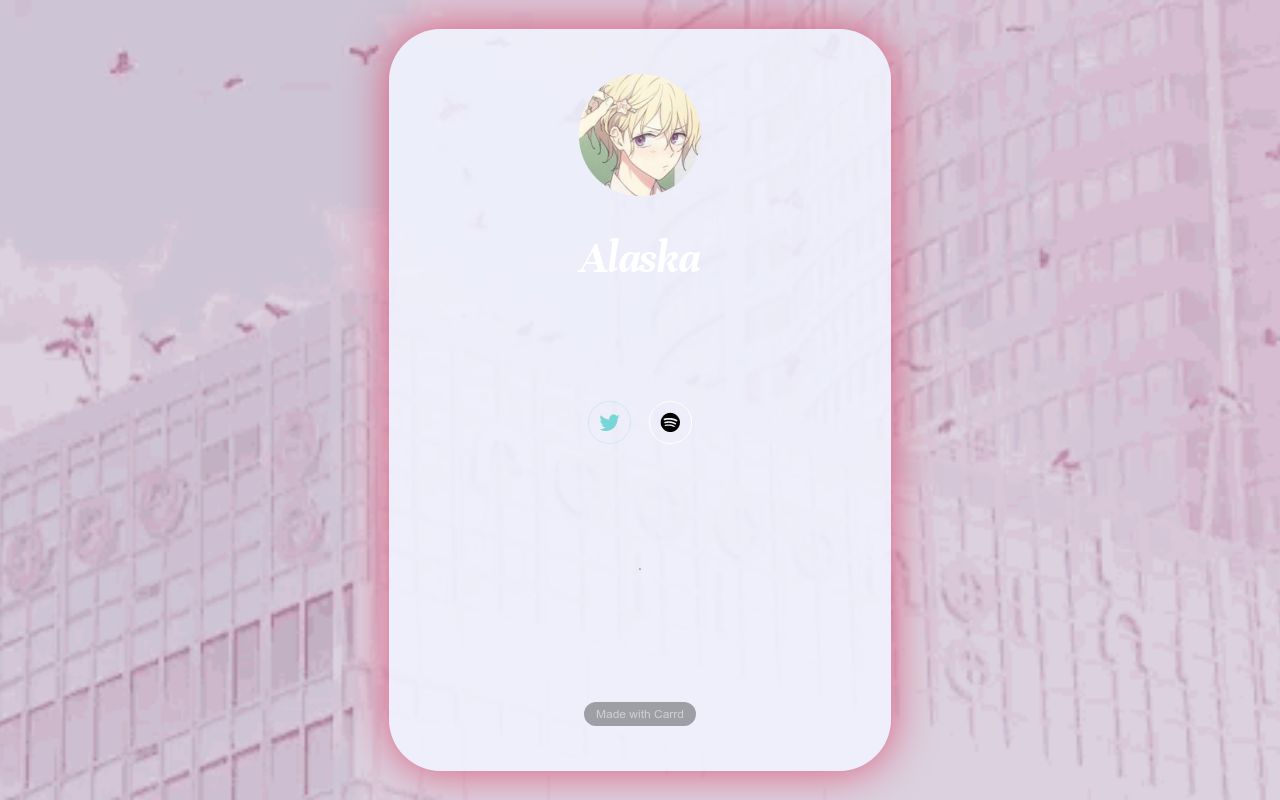 Carrd profile picture for @alaska